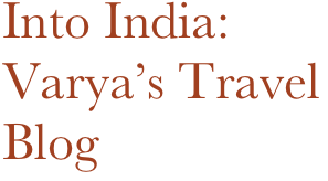 Into India: 
Varya’s Travel
Blog